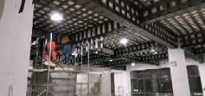 武威一商场梁，楼板碳纤维加固施工